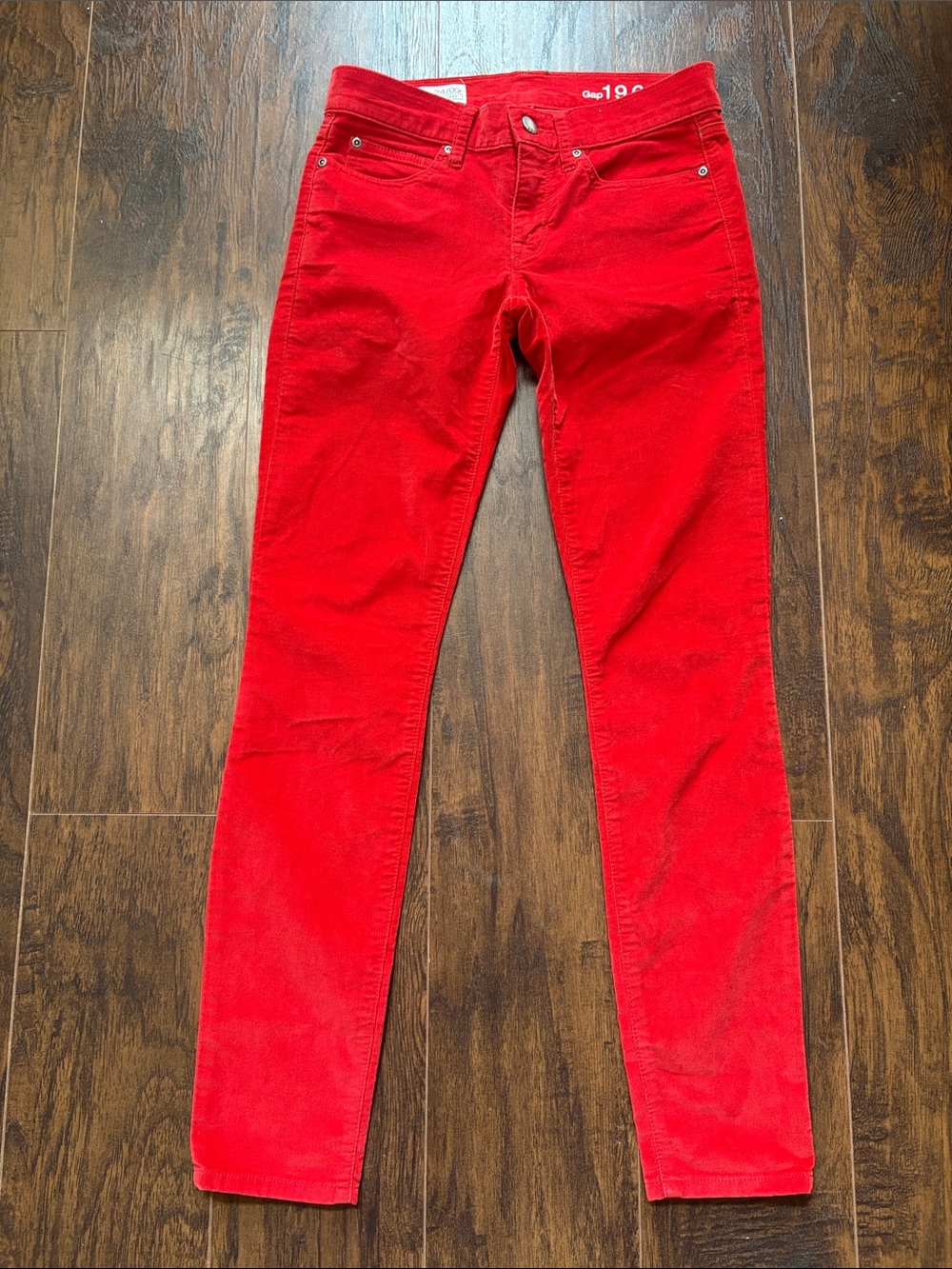 NWOT Gap Red Baby Corduroy Legging Jean, Size 24/00